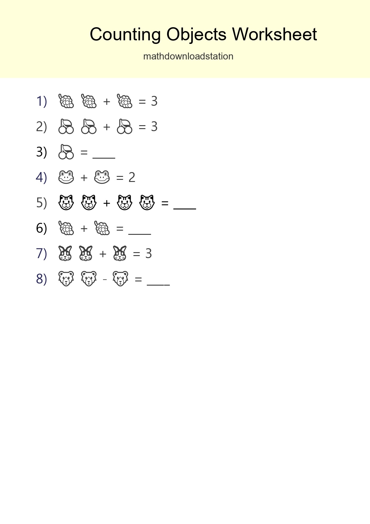 Pre-K Count The Objects Worksheet - Part 245