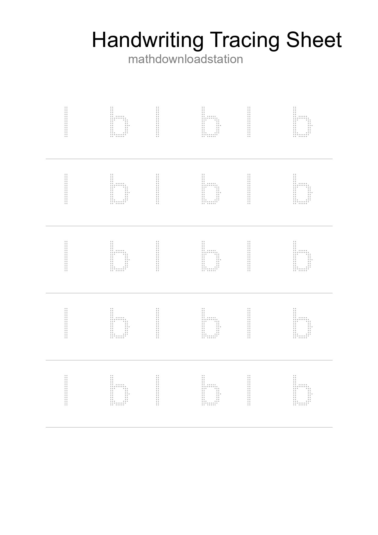 Printable Tracing Worksheet For Kids - Part 164