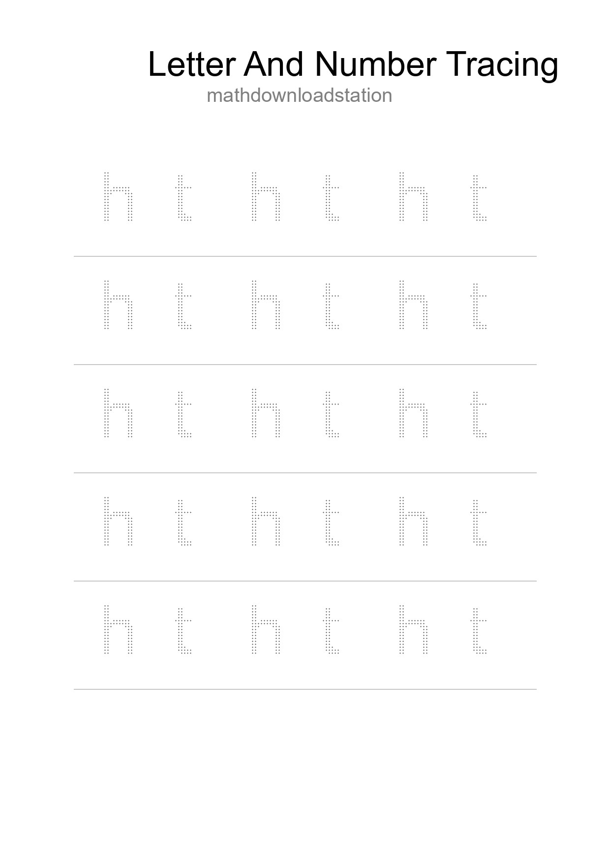 Printable Tracing Worksheet For Kids - Part 219