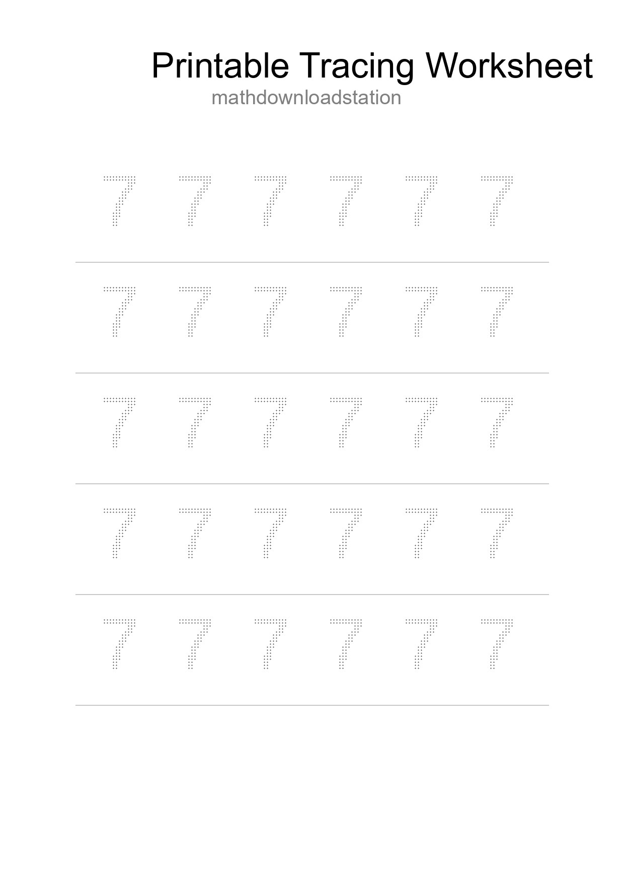 Printable Tracing Worksheet For Kids - Part 252