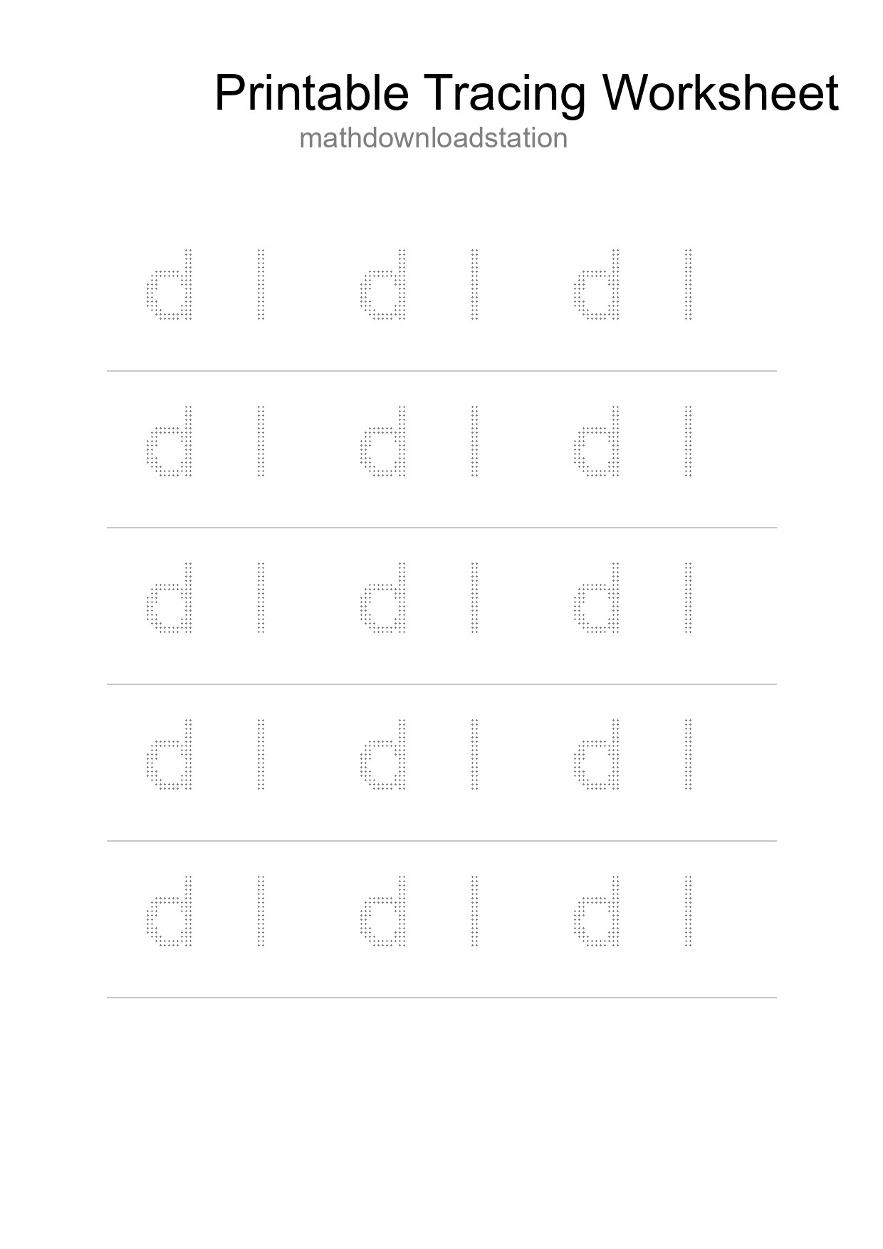 Printable Tracing Worksheet For Kids - Part 32