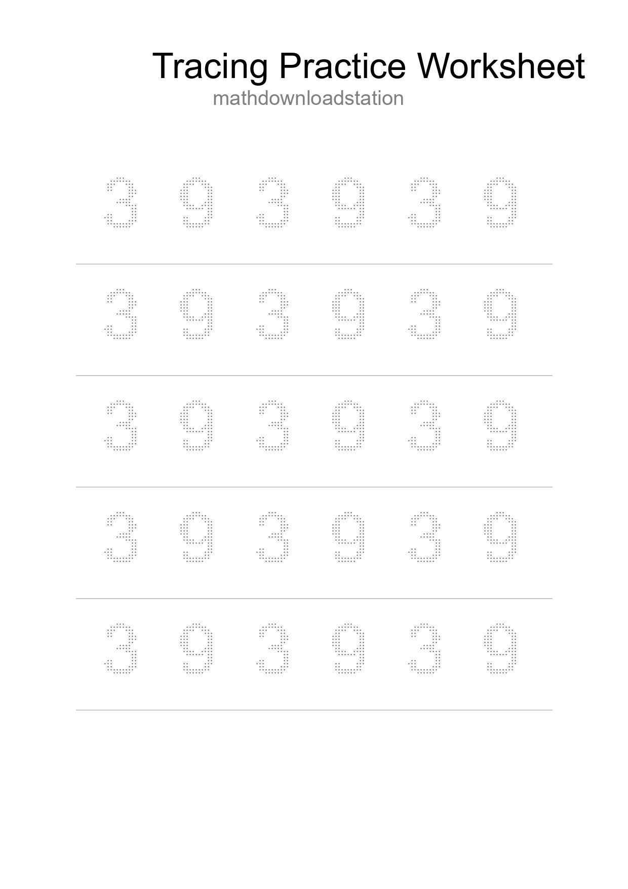 Printable Tracing Worksheet For Kids - Part 76